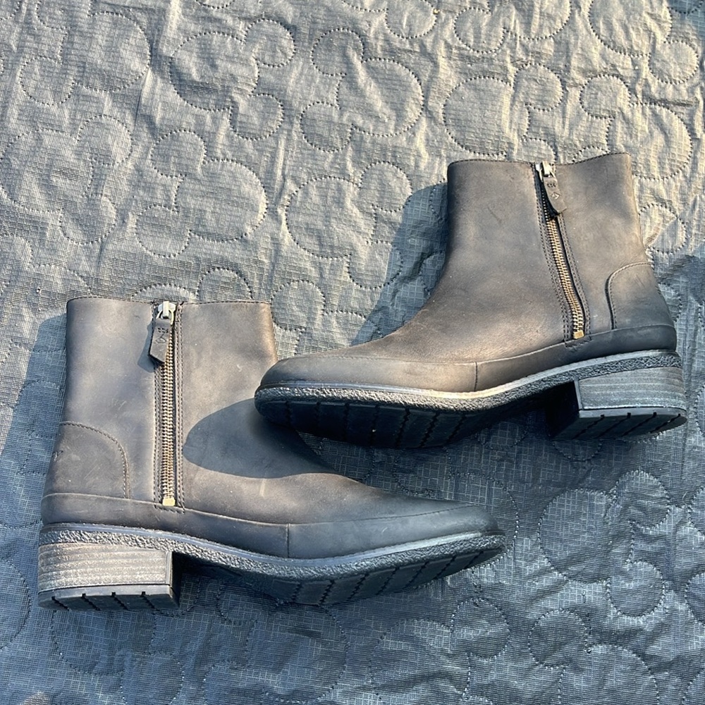 Sperry Top Sider Women's Size 9 Seaport Storm Leather Black Boots - Winter/Rain